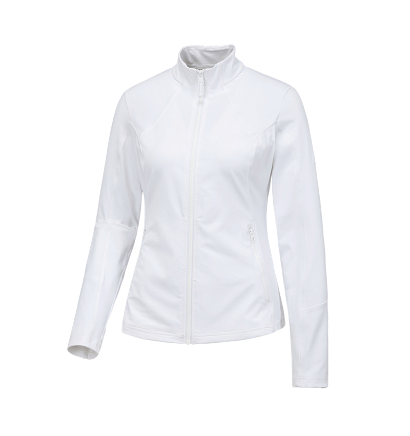 Vestes de travail: e.s. Veste sweat fonctionnel solid, femmes + blanc 1