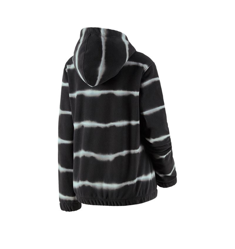 Hauts: Laine polaire Hoody tie-dye e.s.motion ten, femmes + noir oxyde/gris magnétique 1
