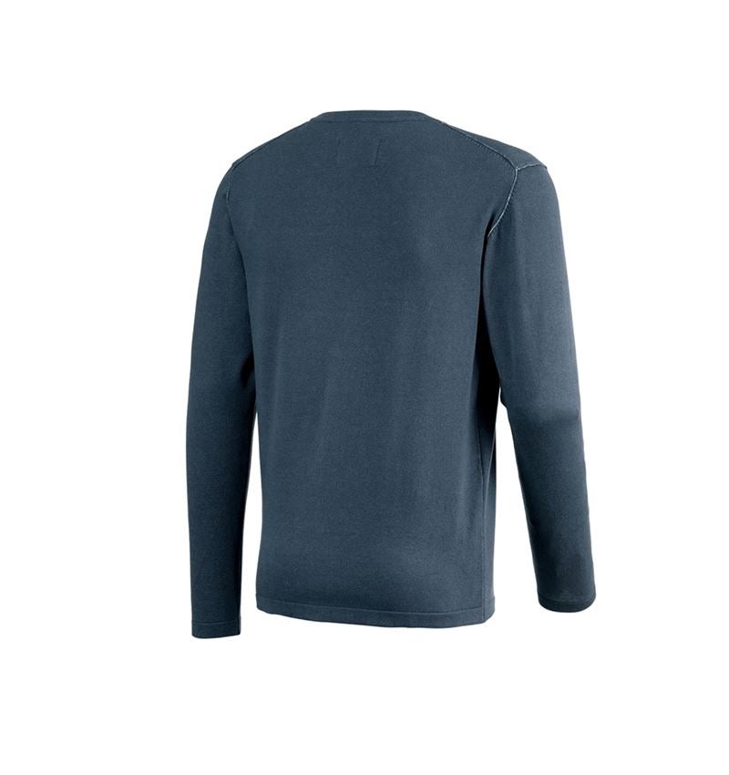 Hauts: Pullover à col rond e.s.iconic + bleu oxyde 9