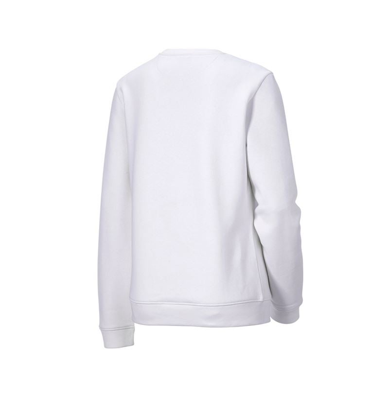Hauts: e.s. Sweatshirt poly cotton, femmes + blanc 2