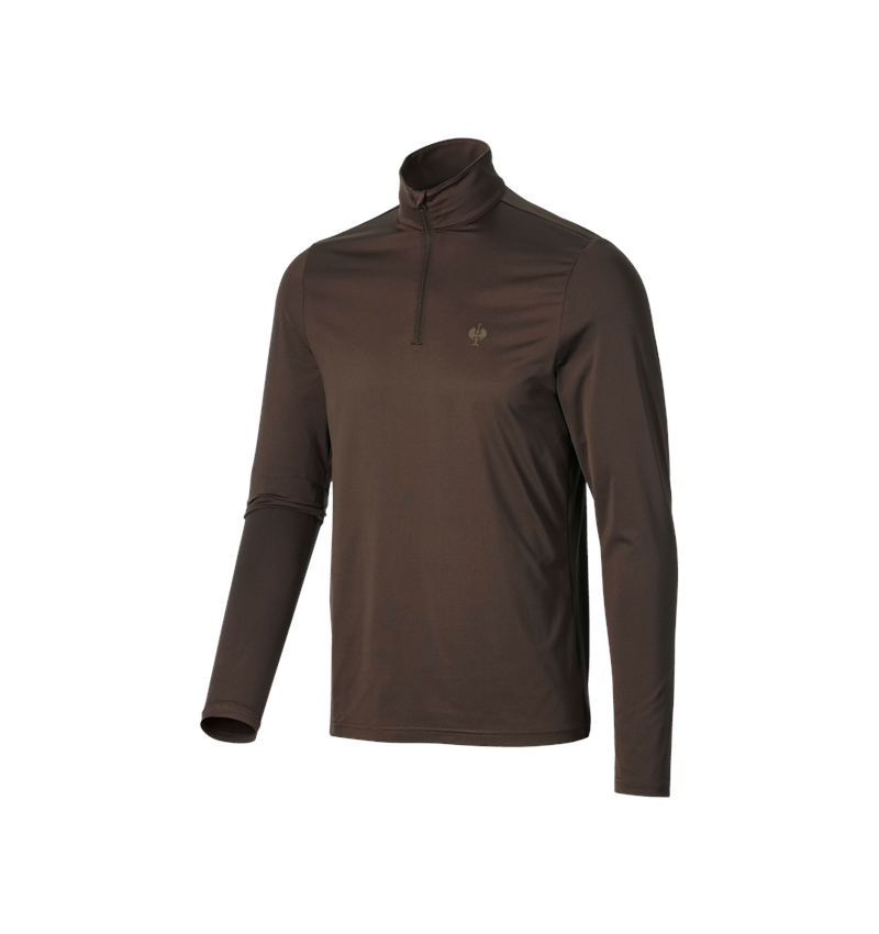 Vêtements: Pull de fonction Longsleeve UV e.s.trail + marron/noisette 3