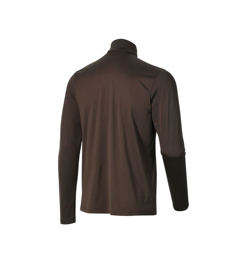 Vêtements: Pull de fonction Longsleeve UV e.s.trail + marron/noisette 4