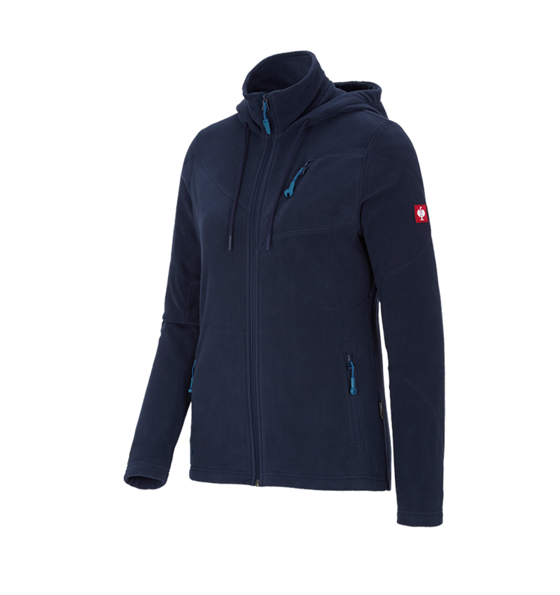 Work Jackets: Hooded fleece jacket e.s.motion 2020, ladies' + navy 2