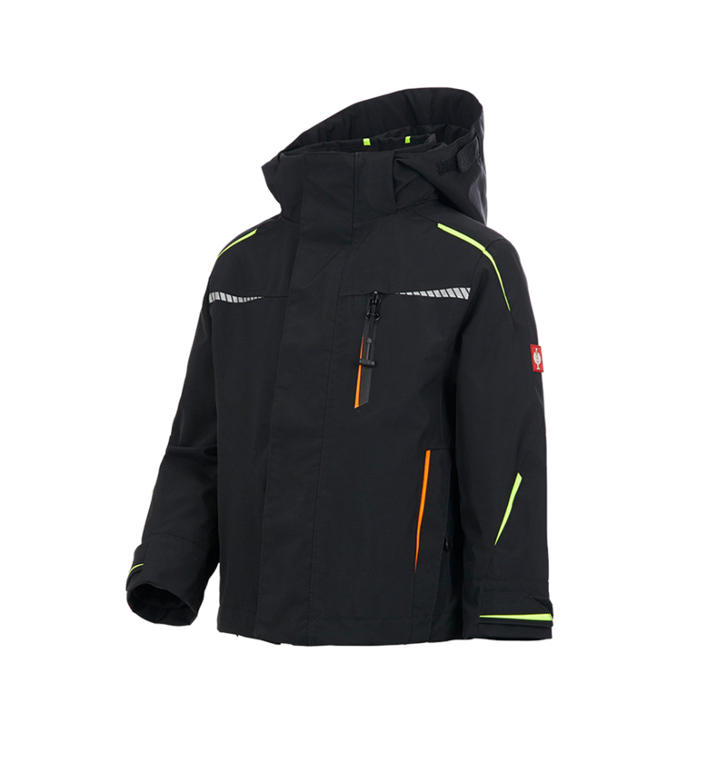 Jackets: 3 in 1 functional jacket e.s.motion 2020,  childr. + black/high-vis yellow/high-vis orange 4