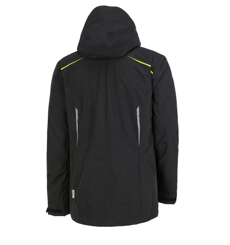 Work Jackets: 3 in 1 functional jacket e.s.motion 2020, men's + black/high-vis yellow/high-vis orange 5