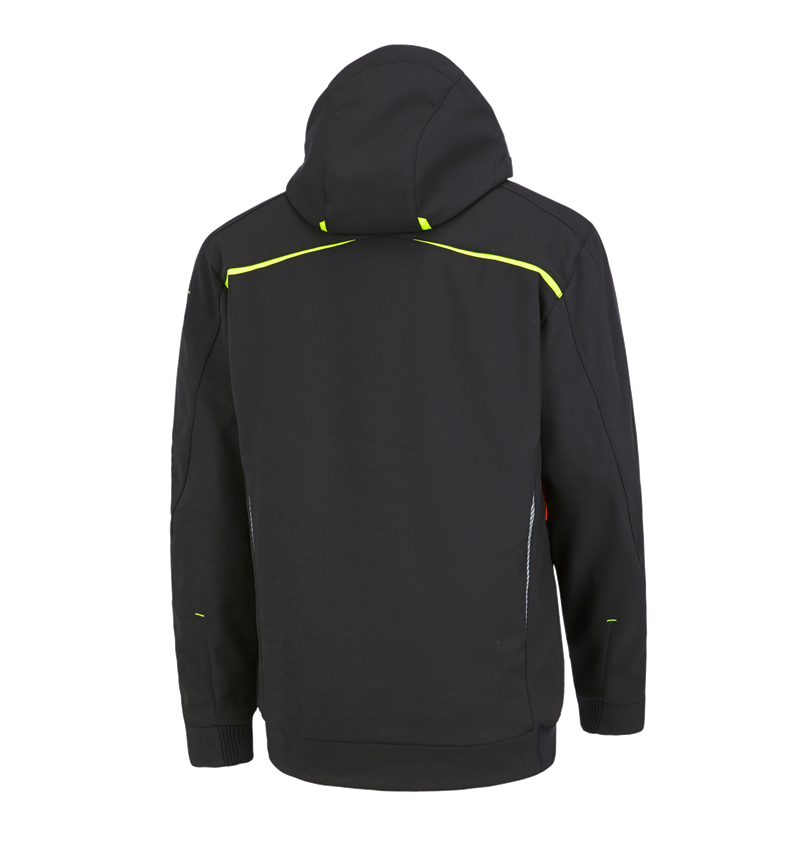 Vestes de travail: Veste softshell d'hiver e.s.motion 2020, hommes + noir/jaune fluo/orange fluo 7