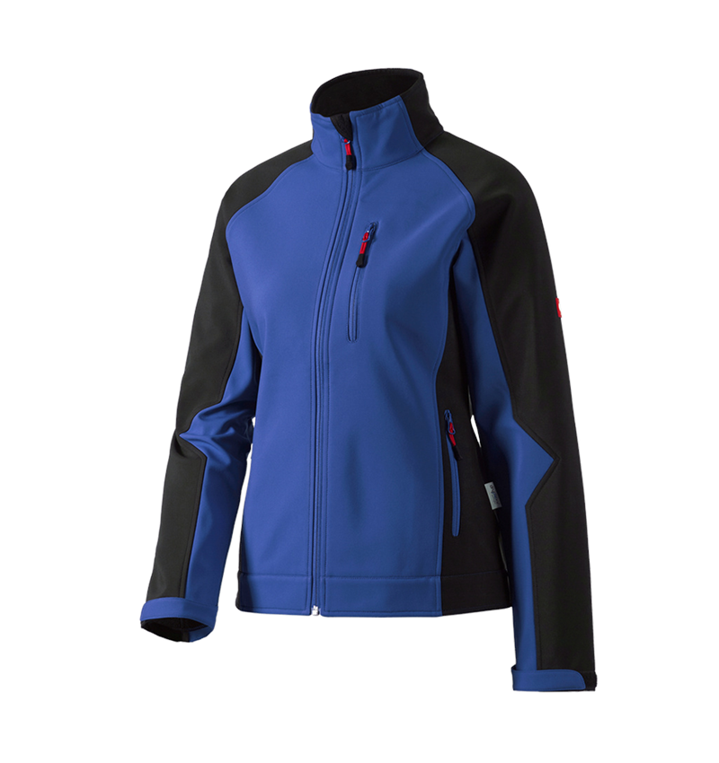 Work Jackets: Ladies' softshell jacket dryplexx® softlight + royalblue/black 2