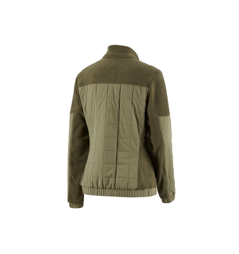 Vestes de travail: Veste en laine polaire hybride e.s.concrete,femmes + vert boue/vert stipa 3