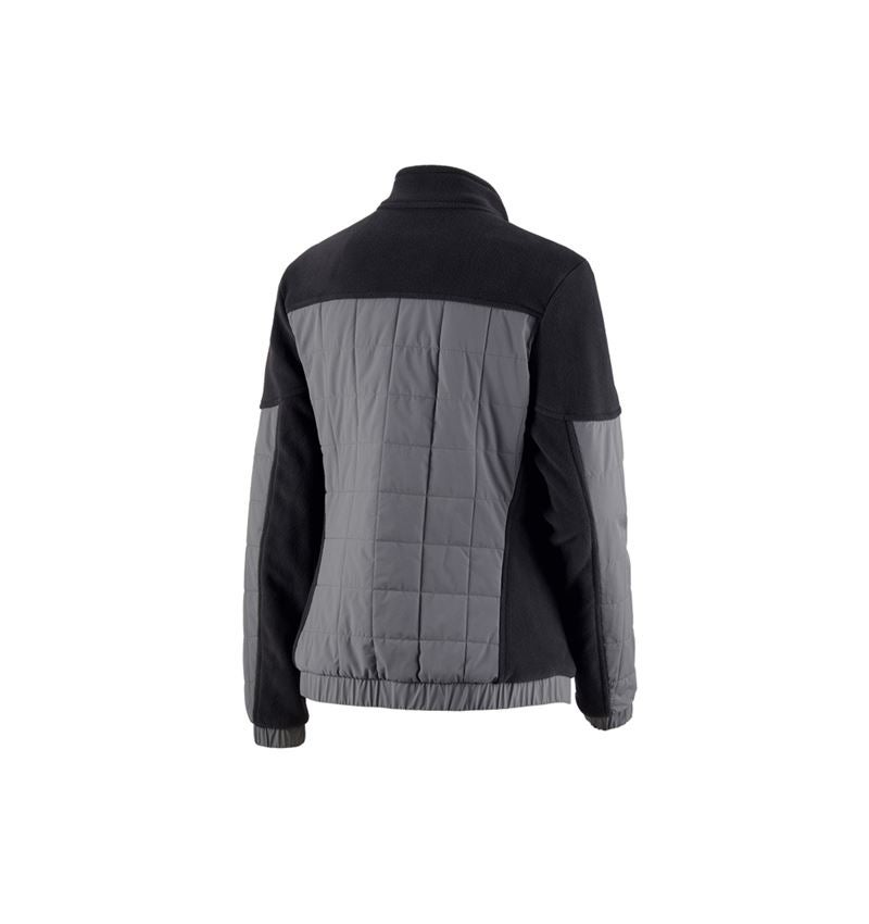 Vestes de travail: Veste en laine polaire hybride e.s.concrete,femmes + noir/gris basalte 3