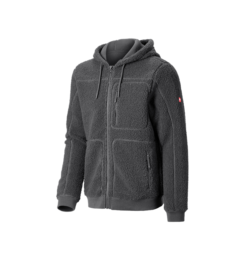 Work Jackets: Faux fur hooded jacket e.s.e:pic + carbongrey 4