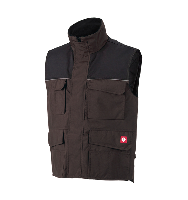 Gilets de travail: Gilet e.s.image + brun/noir