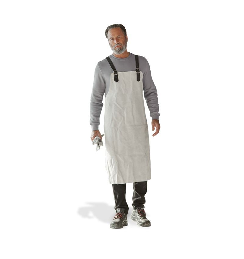 Aprons: Leatherapron with leatherstraps + nature