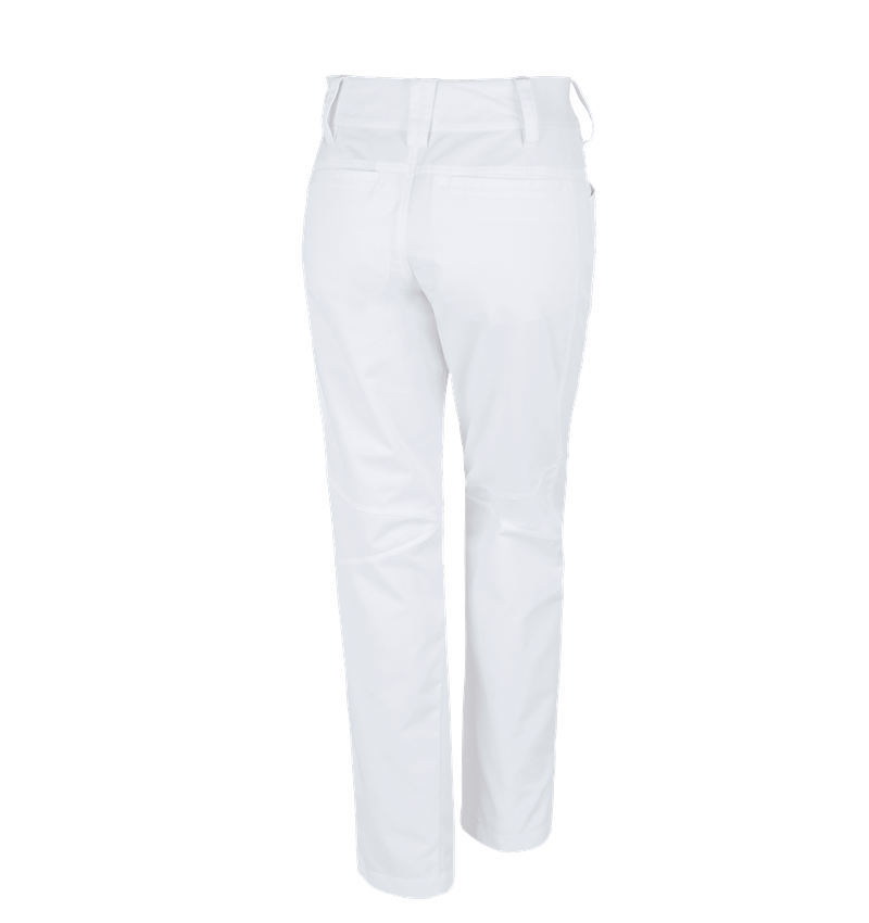 Pantalons de travail: e.s. Pantalon de travail base, femmes + blanc 1