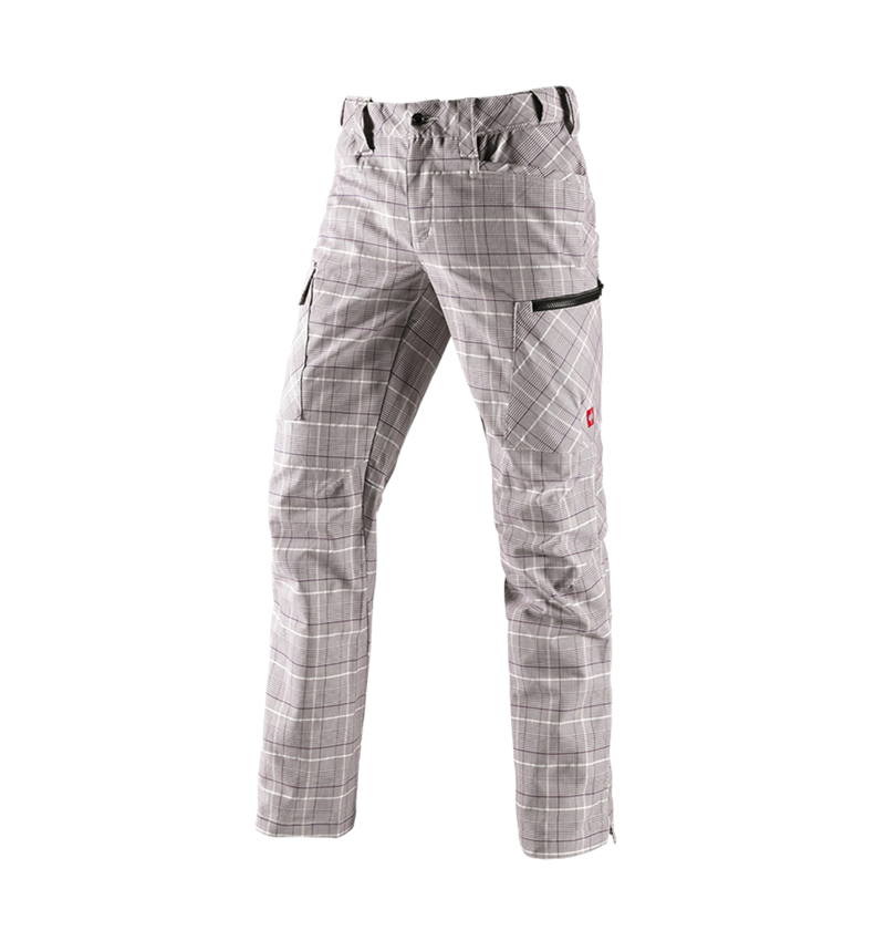 Pantalons de travail: e.s. Pantalon de travail pocket, hommes + marron/blanc