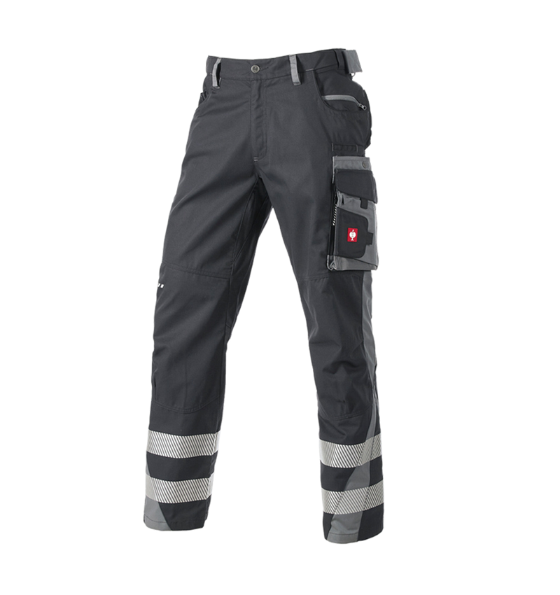 Pantalons de travail: Pantalon à taille élastique Secure + graphite/ciment