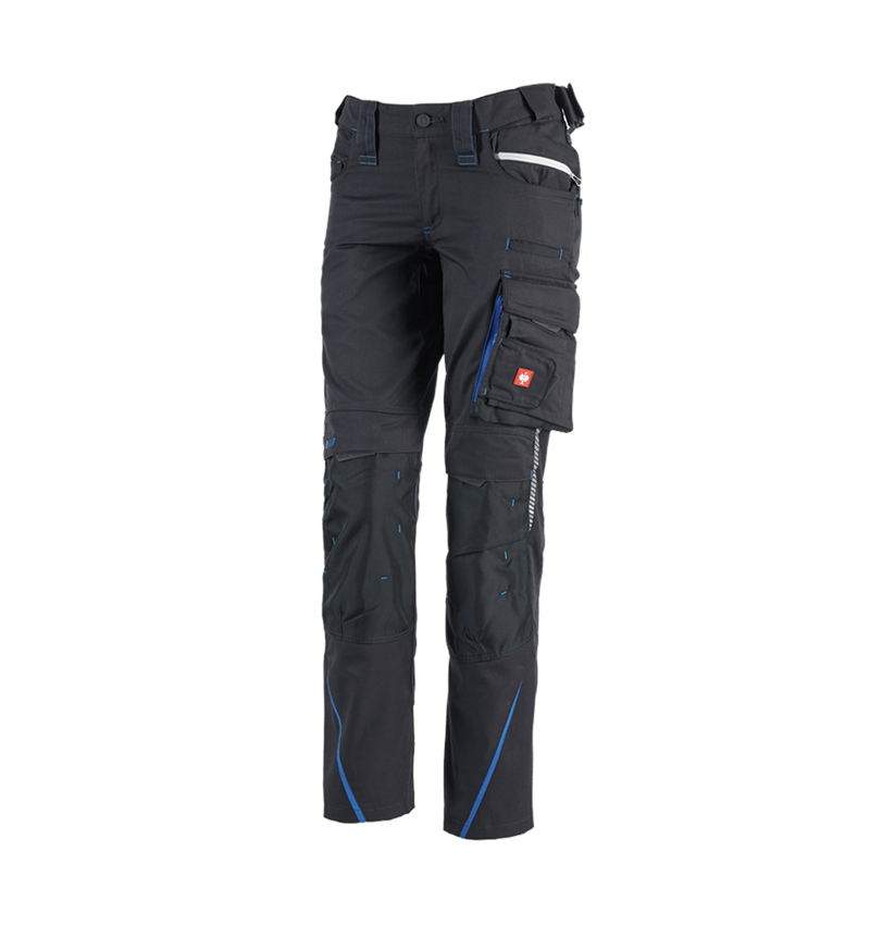 Pantalons de travail: Pantalon pour femmes e.s.motion 2020 d'hiver + graphite/bleu gentiane 6