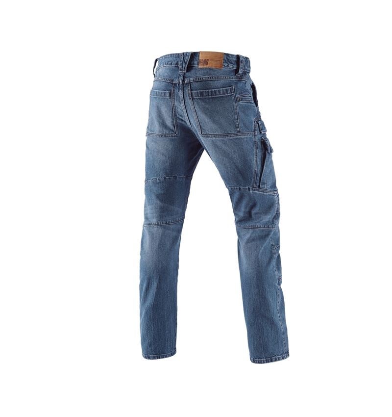 Work Trousers: e.s. Cargo worker jeans POWERdenim + stonewashed 9