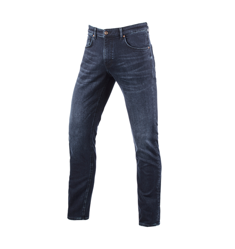 Work Trousers: e.s. 5-pocket jeans jog-denim + darkwashed 5