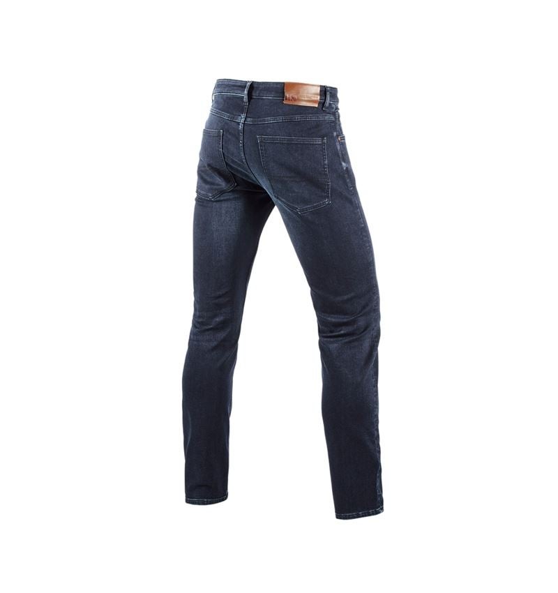 Work Trousers: e.s. 5-pocket jeans jog-denim + darkwashed 6