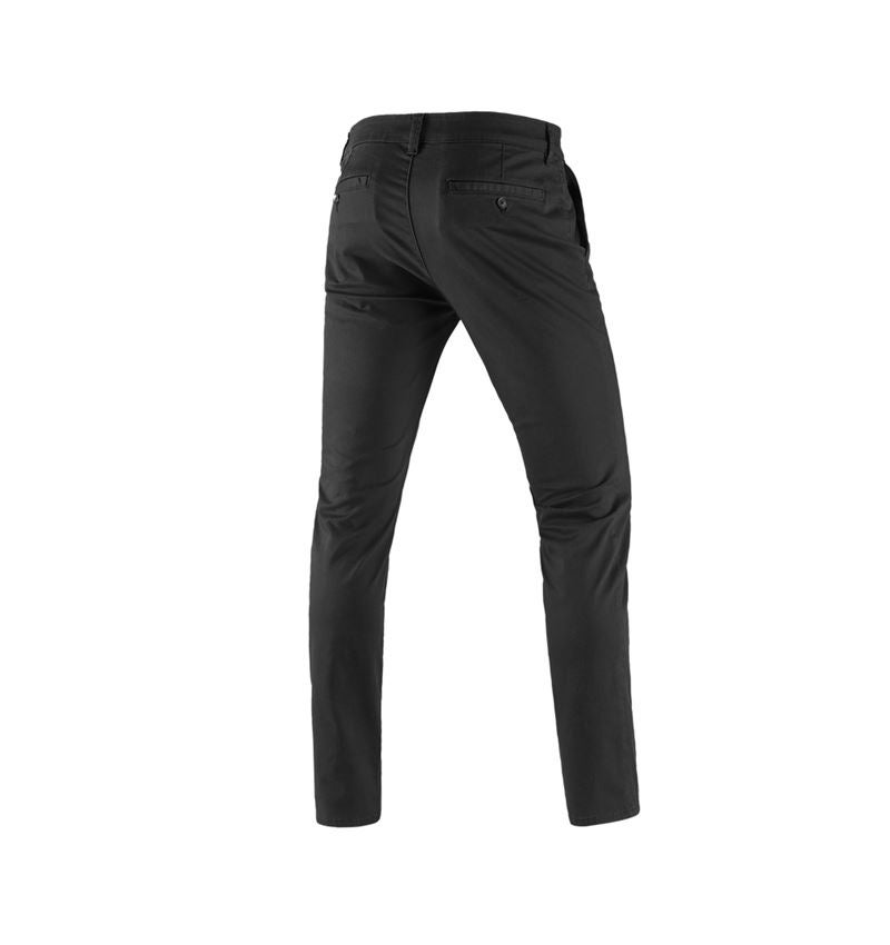 Work Trousers: e.s. 5-pocket work trousers Chino + black 5