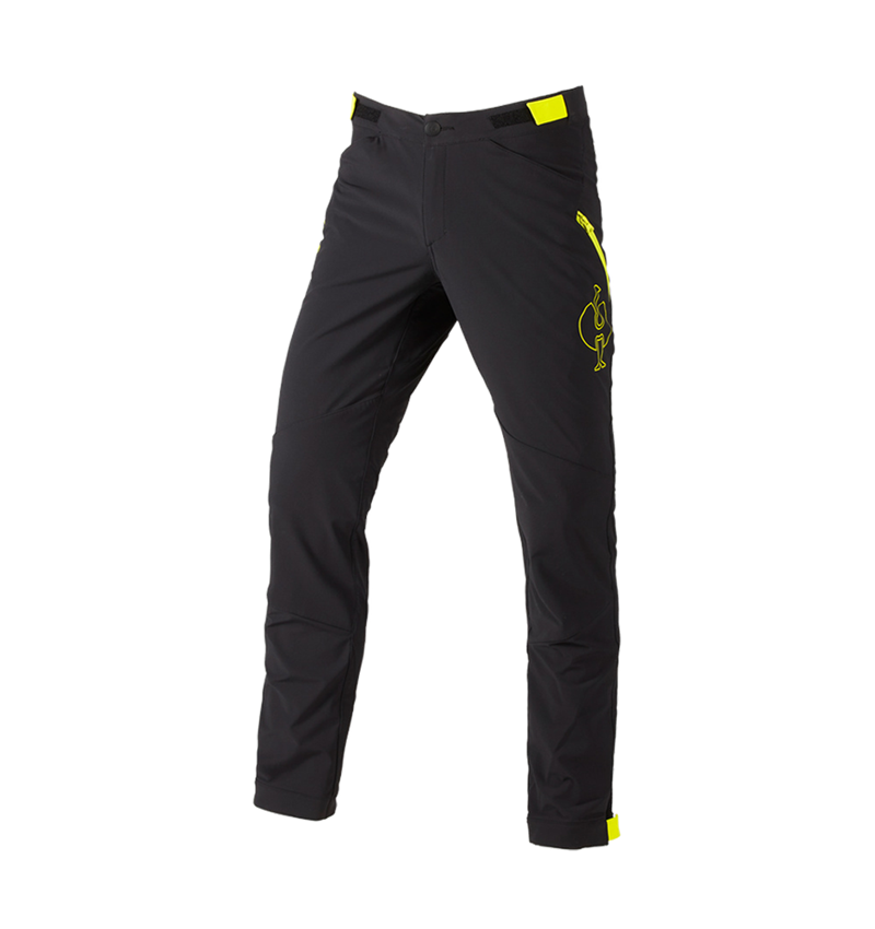 Work Trousers: Functional trousers e.s.trail + black/acid yellow