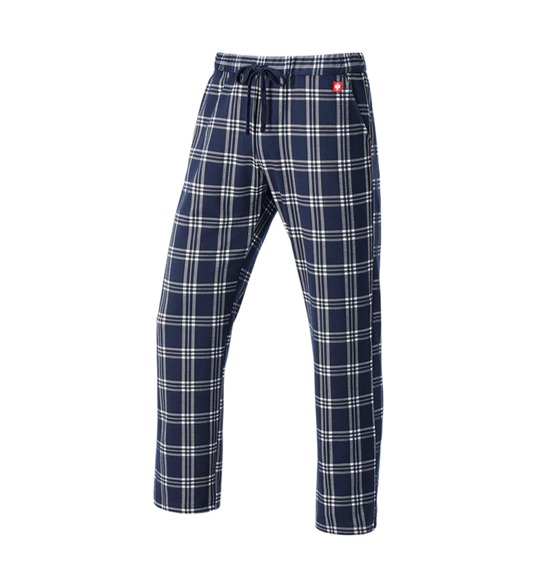 Accessories: e.s. Checkered Pyjama Bottoms + deepblue/white 3
