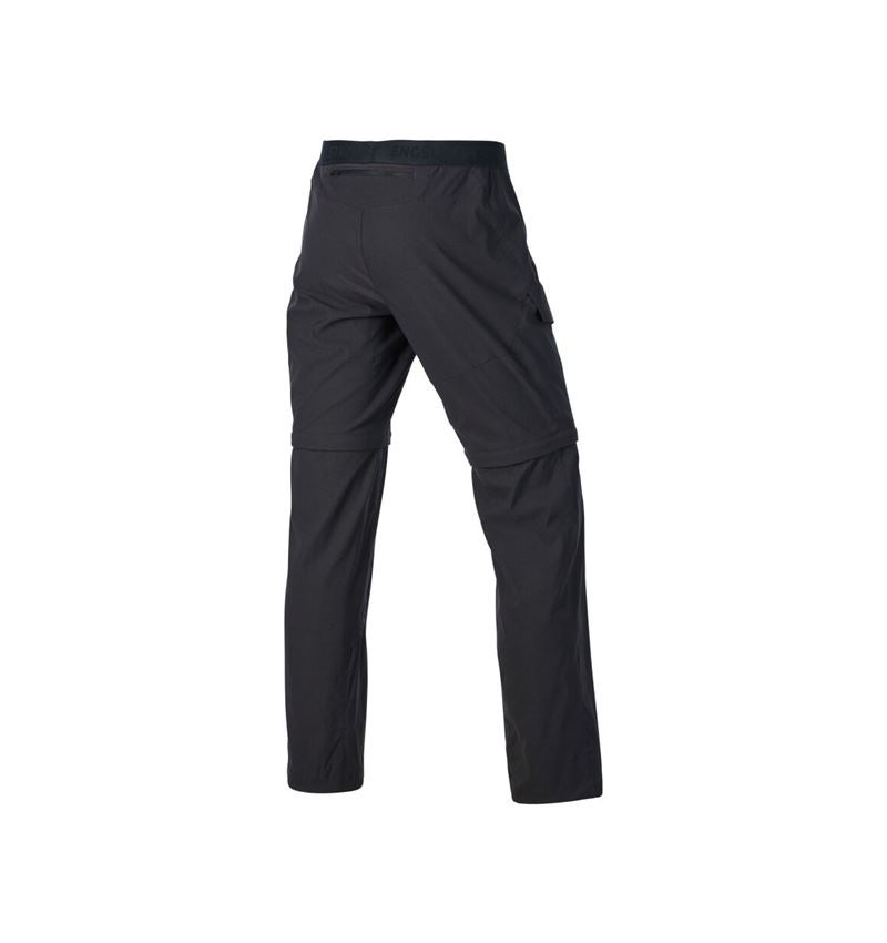 Work Trousers: Zip-off functional trousers e.s.trail + black 8