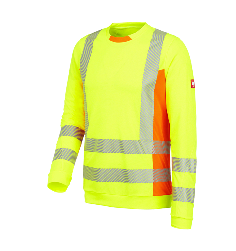 Hauts: Longsleeve fonction signalisation e.s.motion 2020 + jaune fluo/orange fluo