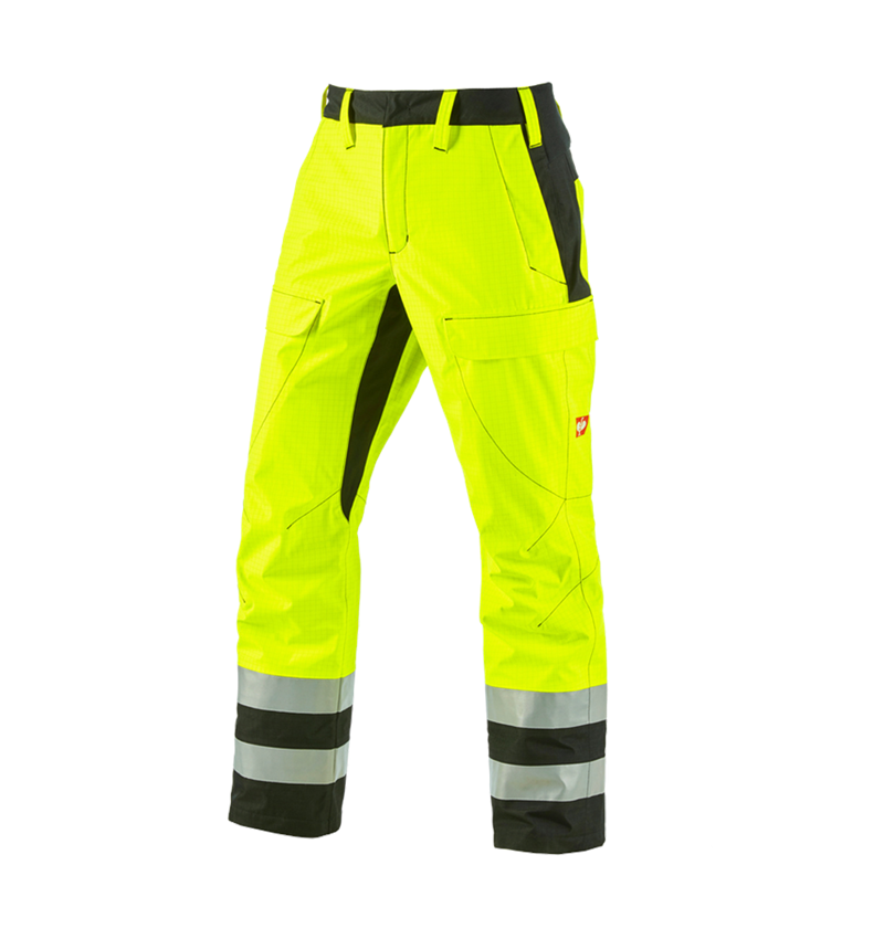 Pantalons de travail: e.s.Pantalon à taille élastique multinorm high-vis + jaune fluo/noir 2