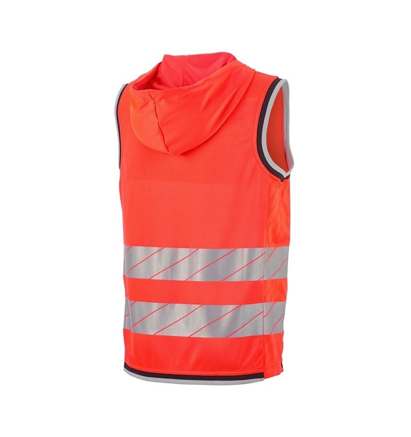 Work Body Warmer: High-vis functional bodywarmer e.s.ambition + high-vis red/black 10
