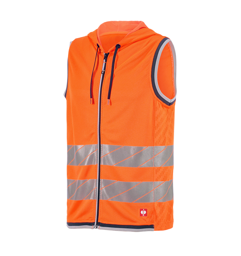 Work Body Warmer: High-vis functional bodywarmer e.s.ambition + high-vis orange/navy 9