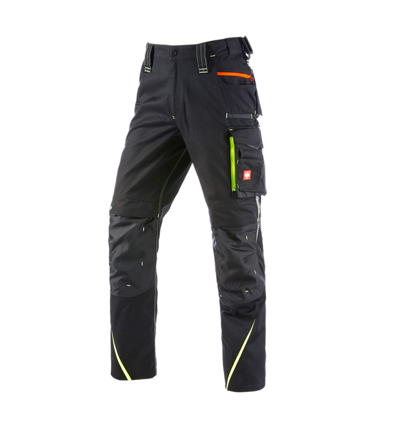 Work Trousers: Trousers e.s.motion 2020 + black/high-vis yellow/high-vis orange 8
