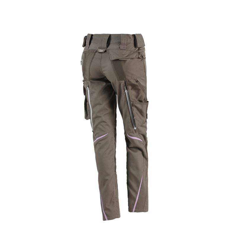 Work Trousers: Ladies' trousers e.s.motion 2020 + stone/lavender 5