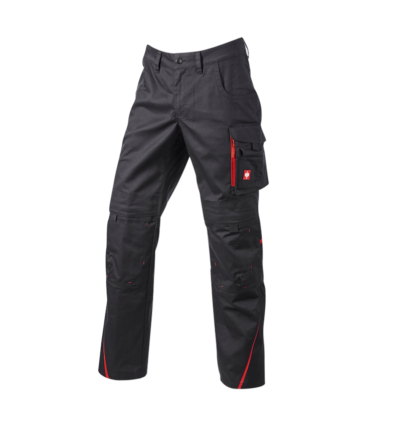 Work Trousers: Trousers e.s.motion DIY + black/straussred 4