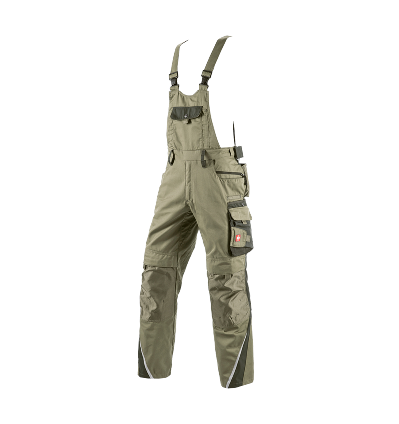 Work Trousers: Bib & brace e.s.motion + reed/moss 2