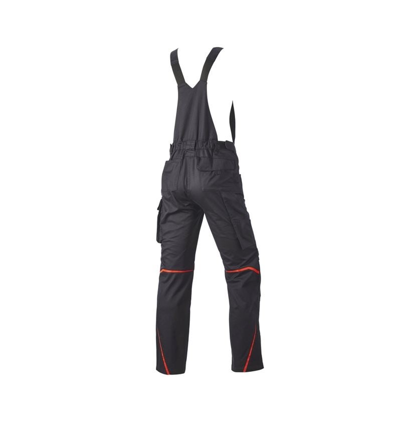 Work Trousers: Bib & brace e.s.motion DIY + black/straussred 5