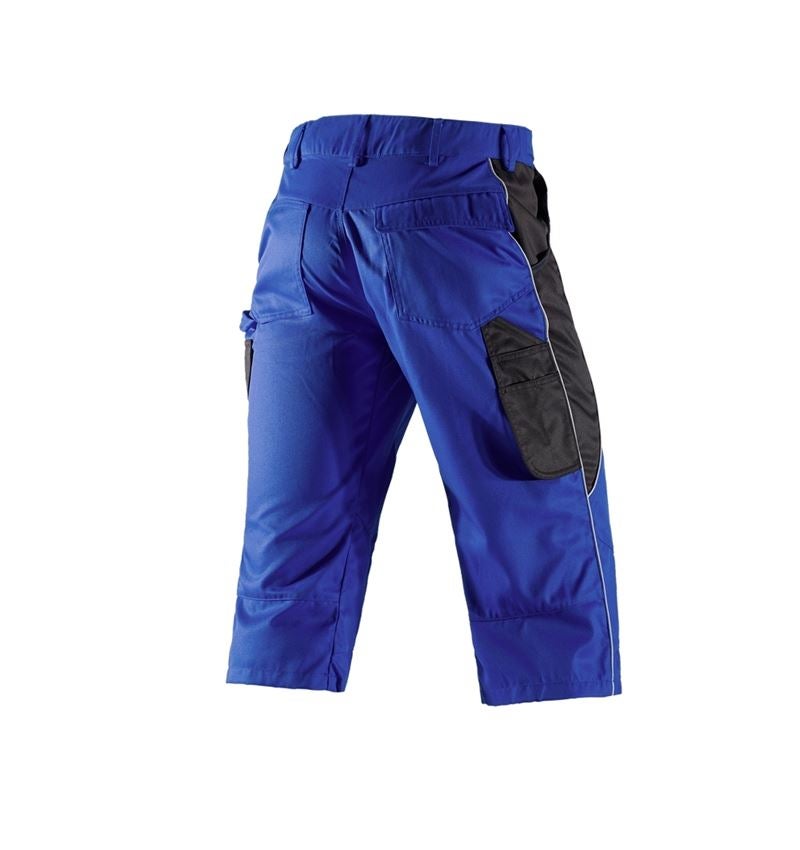 Work Trousers: 3/4 length trousers e.s.active + royalblue/black 3