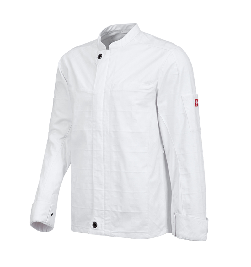 Shirts, Pullover & more: Work jacket long sleeved e.s.fusion, men's + white