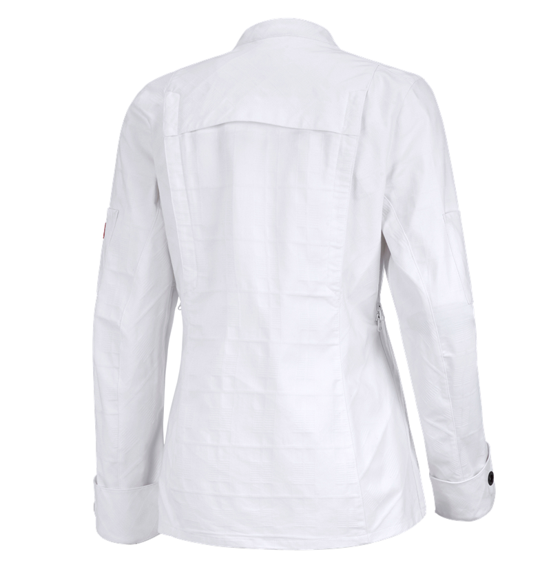 Work Jackets: Work jacket long sleeved e.s.fusion, ladies' + white 1