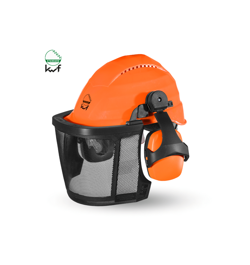 Hard Hats: KWF Forester's helmet combination Professional + orange