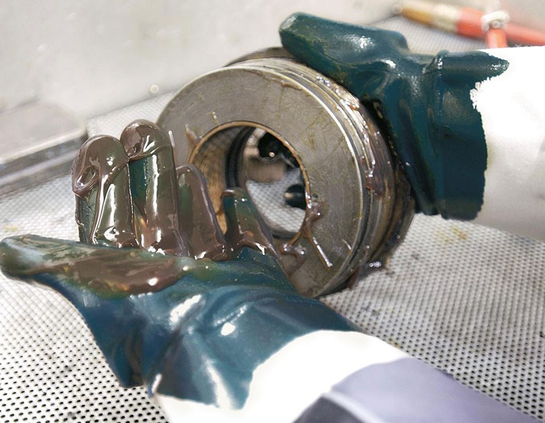 Coated: Nitrile gloves Lith, cuff,pack of 12