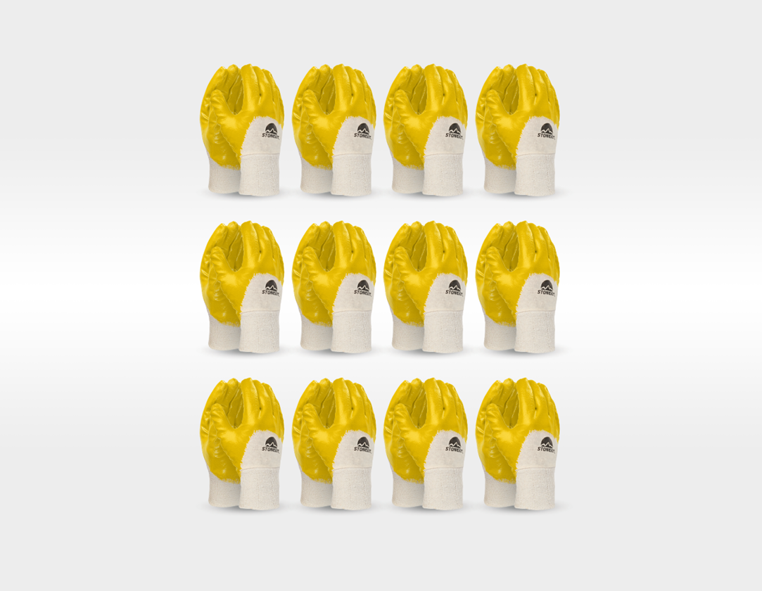 Revêtement: Gants en nitrile Basic, revêtement partiel,pack 12