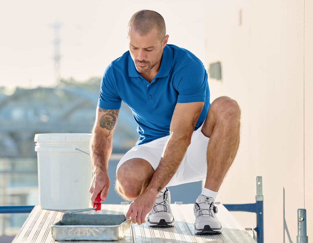 Hauts: e.s. Polo cotton + bleu gentiane 1