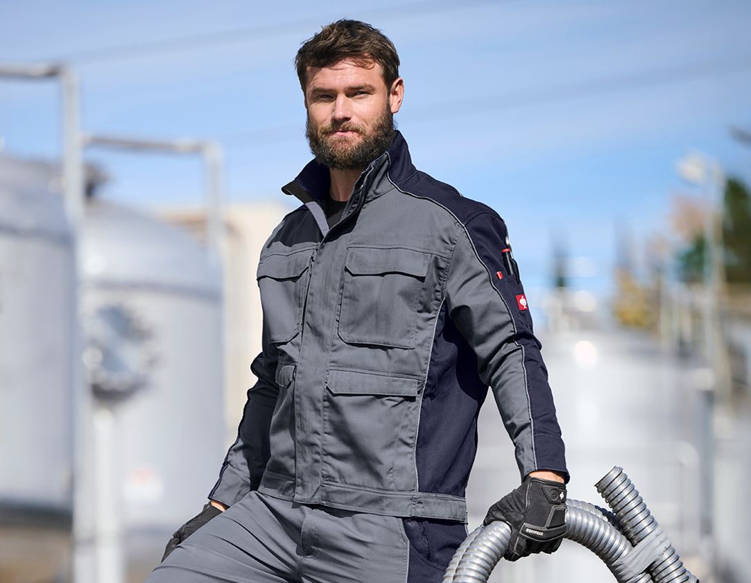 Work Jackets: Work jacket e.s.active + grey/navy