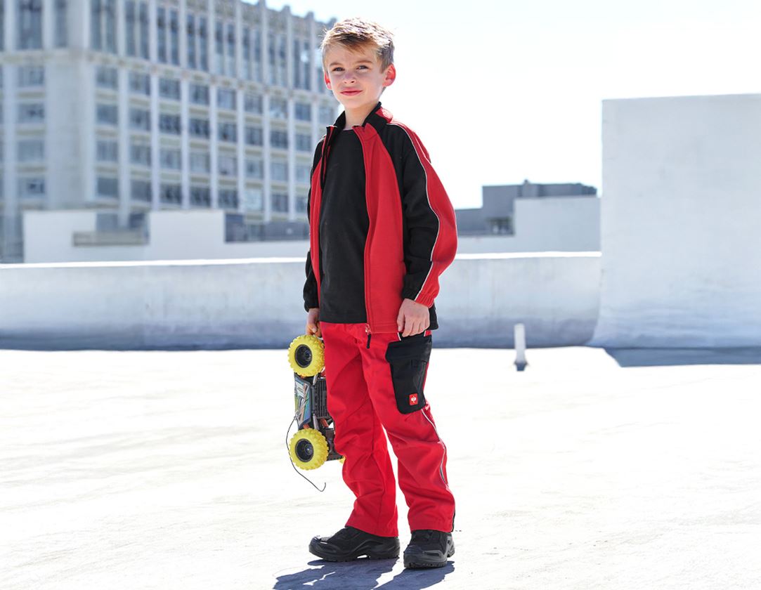 Pantalons: Pantalon à taille élastique enfants e.s.active + rouge/noir 2