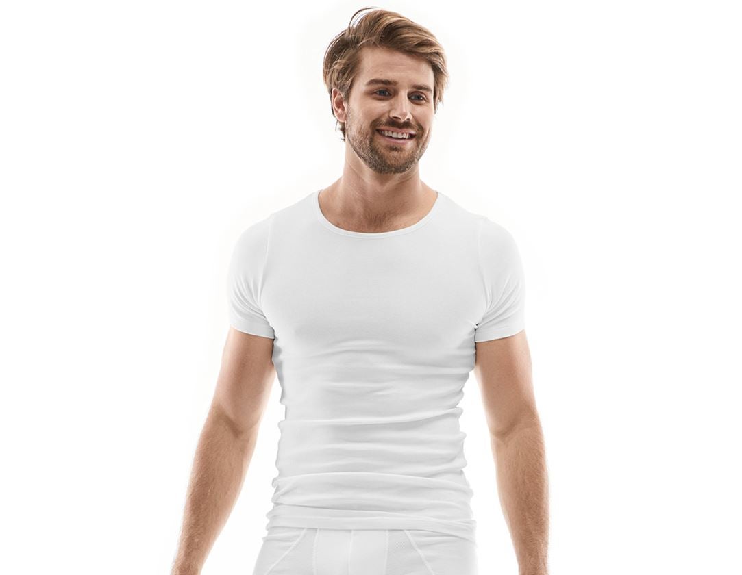 Sous-vêtements | Vêtements thermiques: e.s. Cotton rib t-shirt + blanc