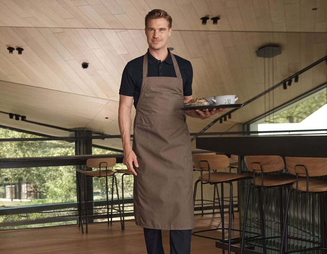 Aprons: Bib Apron e.s.fusion, men's + chestnut melange
