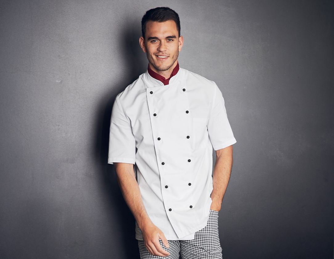 Shirts, Pullover & more: Chefs Jacket Budapest + white