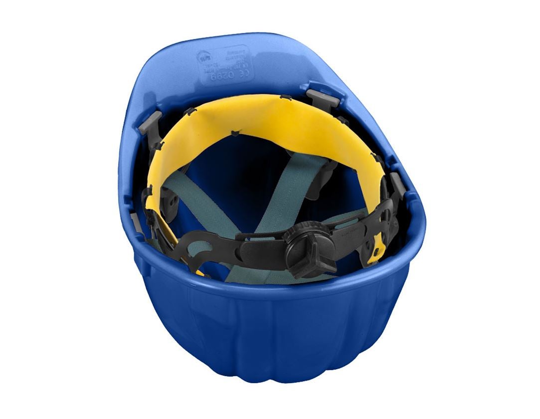 Casques de Sécurité: Casque Baumeister, 6 points, fermeture rotative + bleu