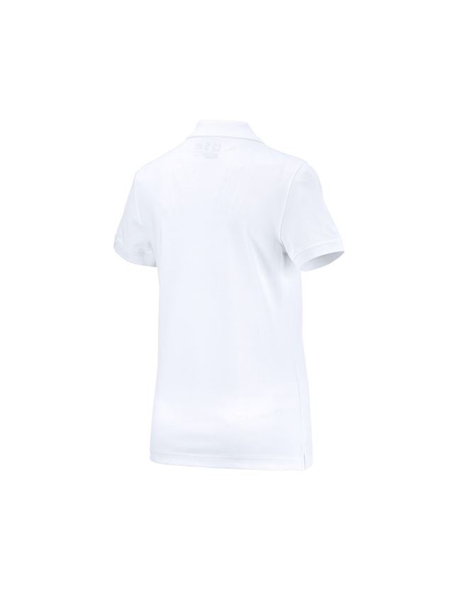 Hauts: e.s. Polo cotton, femmes + blanc 3